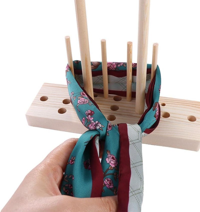 Pokinge 5 in 1 Bow Maker for Ribbon Wreath, Wooden Crafts Bowknot Maker Gift Packing Bow Making Tool Holiday Party Decoration for Hair Bow, Corsages - Image 4